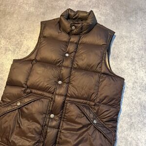 Vintage Abercrombie Fitch Mens‎ Puffer Vest Brown 600 Fill Power Down Size M